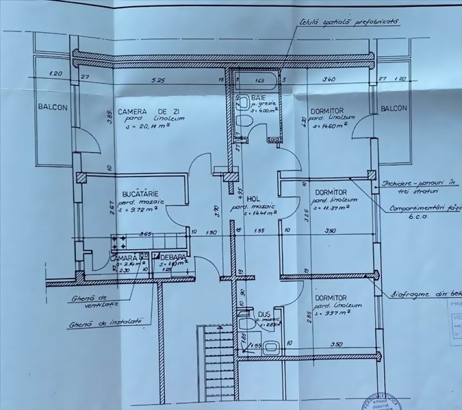 Apartament 4 camere structura mare Astra